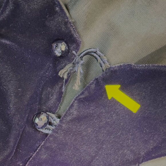 VTG Rampage Halter Dress Womens Sz 9 Indigo Velvet Open Back Fitted Mini 90s Y2K - Picture 11 of 12